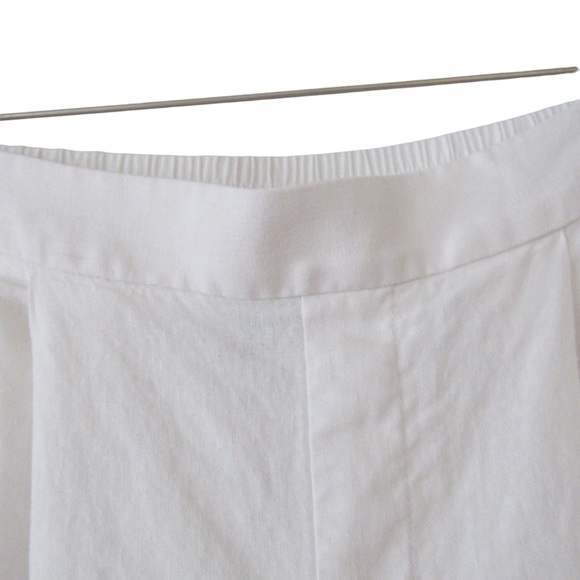 Banana Republic Factory Elegant White Wide-Leg Crop Pants - Picture 3 of 13